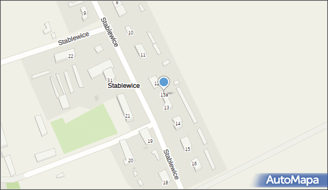 Stablewice, Stablewice, 13a, mapa Stablewice