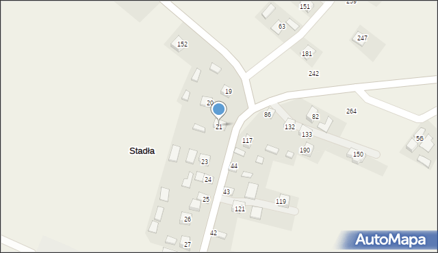 Stadła, Stadła, 21, mapa Stadła