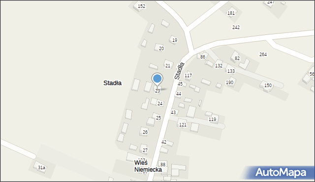 Stadła, Stadła, 23, mapa Stadła