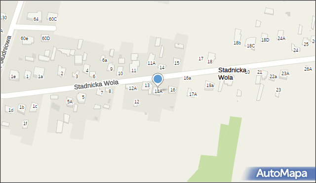 Stadnicka Wola, Stadnicka Wola, 14A, mapa Stadnicka Wola