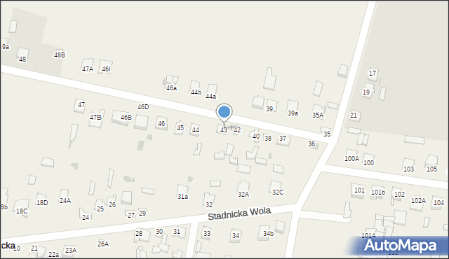 Stadnicka Wola, Stadnicka Wola, 43, mapa Stadnicka Wola