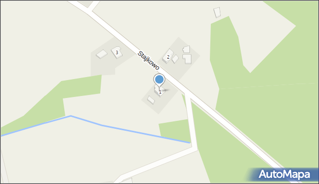 Stajkowo, Stajkowo, 1, mapa Stajkowo