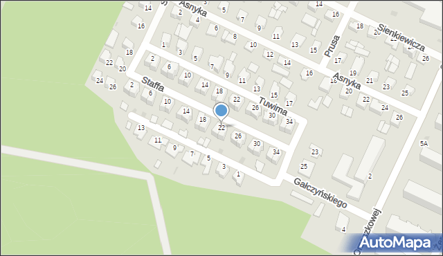 Stalowa Wola, Staffa Leopolda, 22, mapa Stalowa Wola