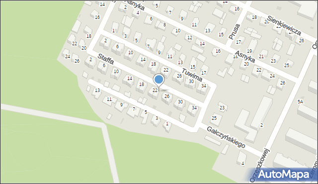 Stalowa Wola, Staffa Leopolda, 24, mapa Stalowa Wola