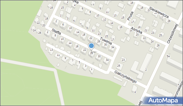 Stalowa Wola, Staffa Leopolda, 26, mapa Stalowa Wola