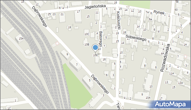 Stalowa Wola, Stefana Batorego, 10b, mapa Stalowa Wola