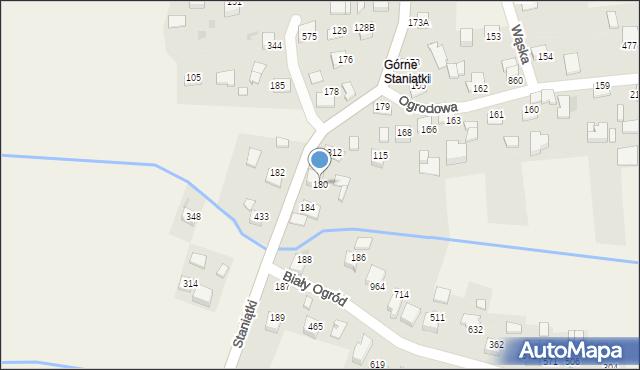 Staniątki, Staniątki, 180, mapa Staniątki