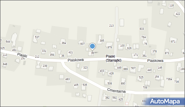 Staniątki, Staniątki, 33, mapa Staniątki