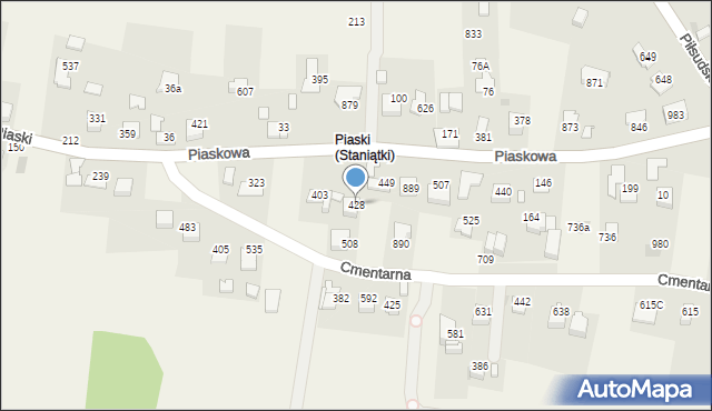 Staniątki, Staniątki, 428, mapa Staniątki