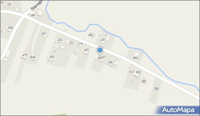 Staniątki, Staniątki, 443, mapa Staniątki