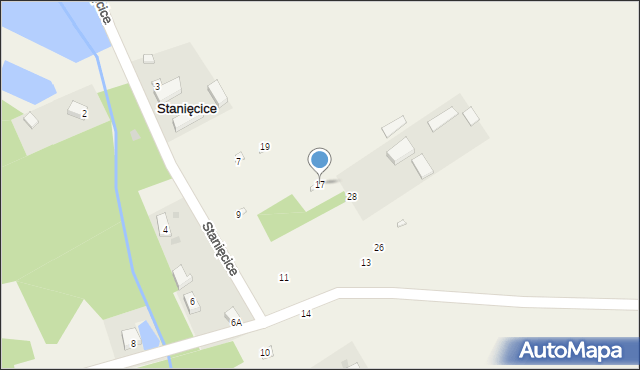 Stanięcice, Stanięcice, 17, mapa Stanięcice