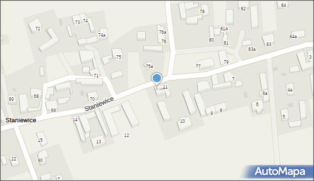 Staniewice, Staniewice, 11/2, mapa Staniewice