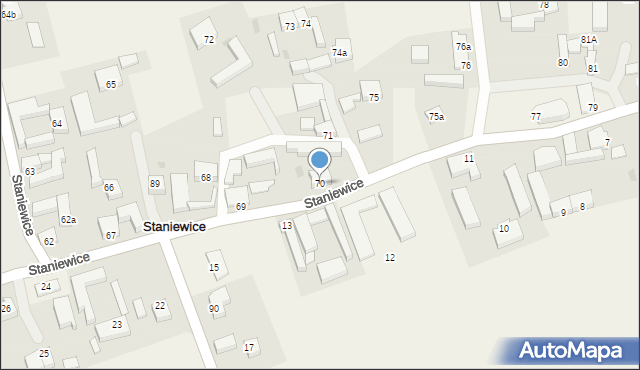 Staniewice, Staniewice, 70, mapa Staniewice