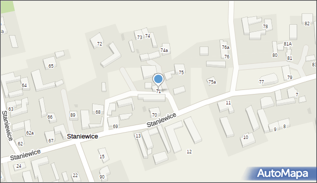 Staniewice, Staniewice, 71, mapa Staniewice