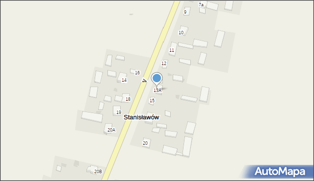 Stanin, Stanin, 13A, mapa Stanin