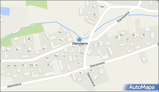 Staniowice, Staniowice, 72, mapa Staniowice