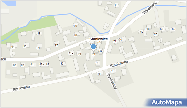 Staniowice, Staniowice, 73, mapa Staniowice