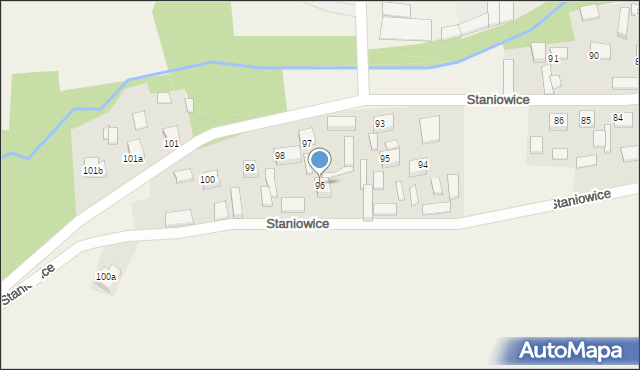 Staniowice, Staniowice, 96, mapa Staniowice