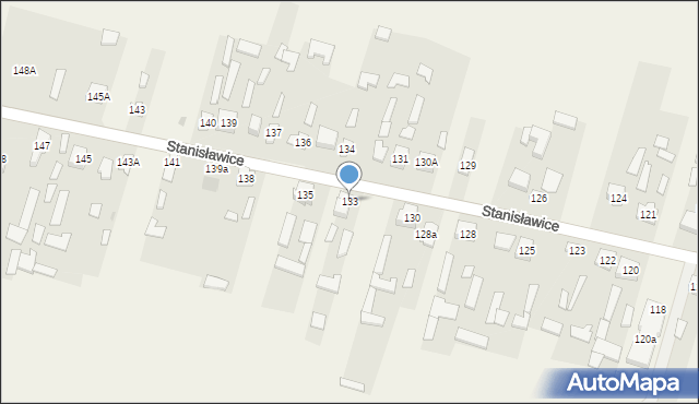 Stanisławice, Stanisławice, 133, mapa Stanisławice