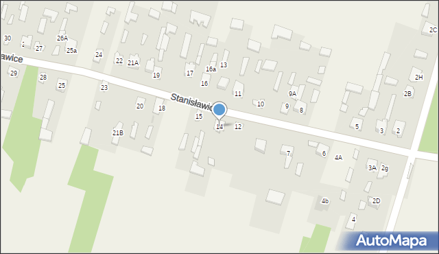 Stanisławice, Stanisławice, 14, mapa Stanisławice