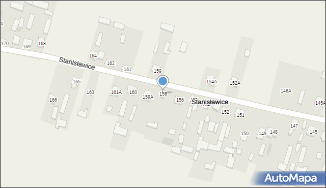 Stanisławice, Stanisławice, 158, mapa Stanisławice