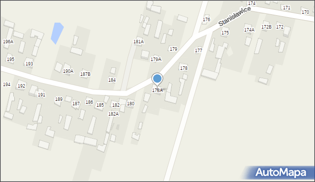 Stanisławice, Stanisławice, 178A, mapa Stanisławice