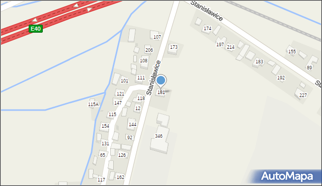 Stanisławice, Stanisławice, 181, mapa Stanisławice