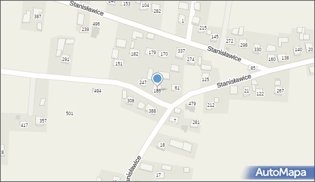 Stanisławice, Stanisławice, 186, mapa Stanisławice