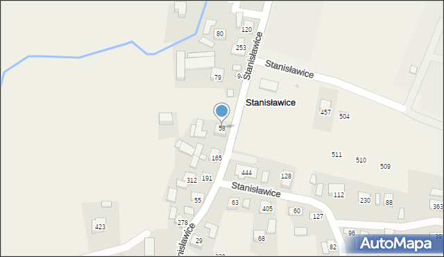 Stanisławice, Stanisławice, 58, mapa Stanisławice