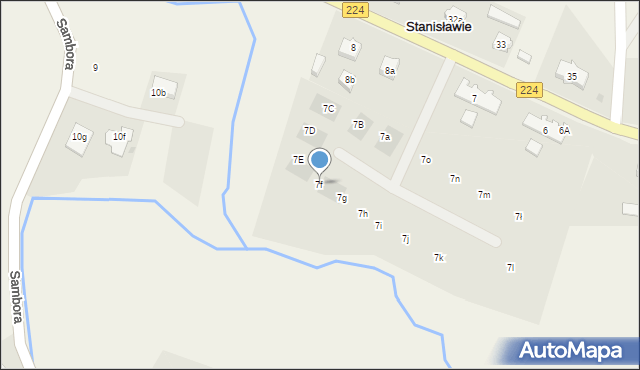 Stanisławie, Stanisławie, 7f, mapa Stanisławie