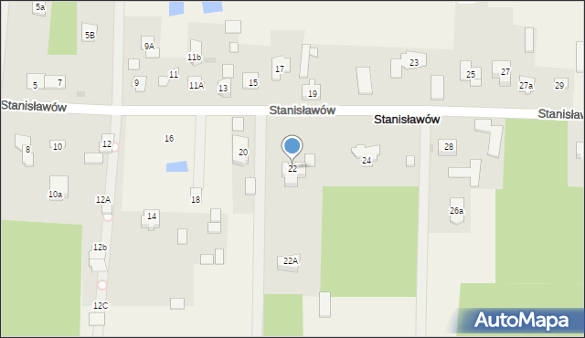 Stanisławów, Stanisławów, 22, mapa Stanisławów