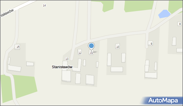 Stanisławów, Stanisławów, 11, mapa Stanisławów