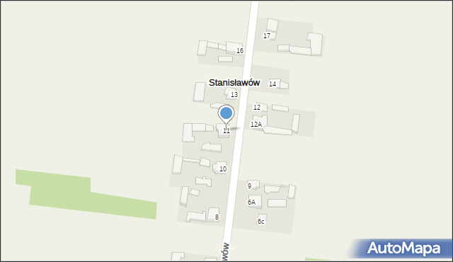 Stanisławów, Stanisławów, 11, mapa Stanisławów