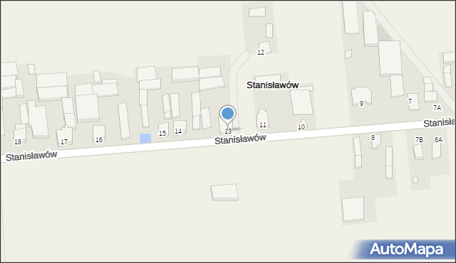 Stanisławów, Stanisławów, 13, mapa Stanisławów