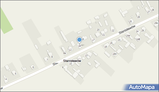 Stanisławów, Stanisławów, 14, mapa Stanisławów