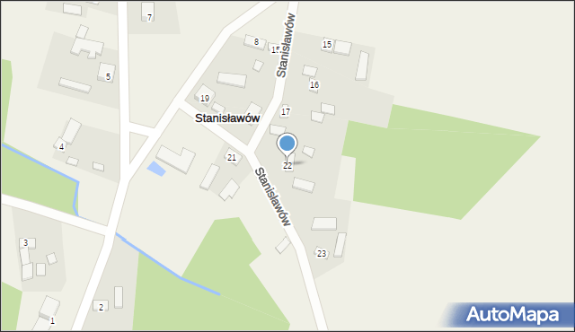 Stanisławów, Stanisławów, 22, mapa Stanisławów