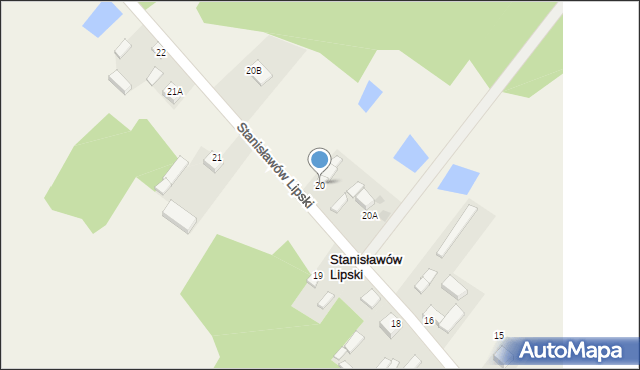 Stanisławów Lipski, Stanisławów Lipski, 20, mapa Stanisławów Lipski