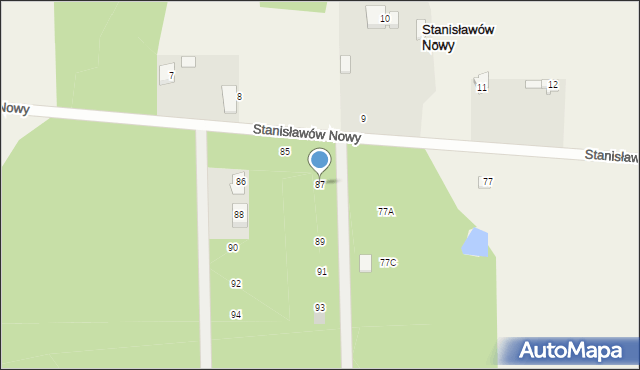 Stanisławów Nowy, Stanisławów Nowy, 87, mapa Stanisławów Nowy