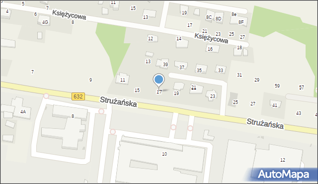 Stanisławów Pierwszy, Strużańska, 17, mapa Stanisławów Pierwszy