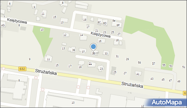 Stanisławów Pierwszy, Strużańska, 35, mapa Stanisławów Pierwszy