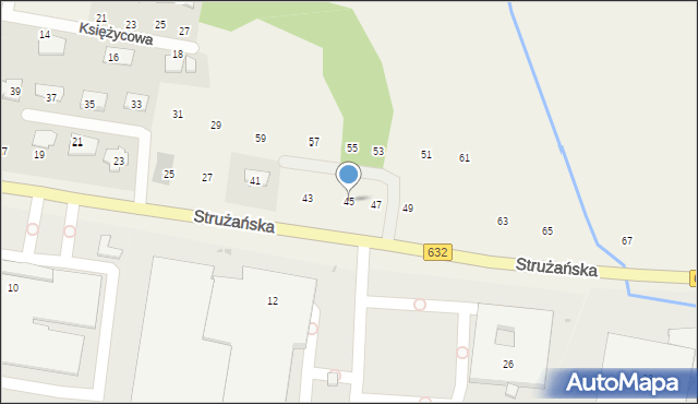 Stanisławów Pierwszy, Strużańska, 45, mapa Stanisławów Pierwszy