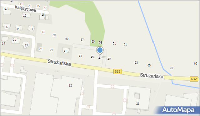 Stanisławów Pierwszy, Strużańska, 47, mapa Stanisławów Pierwszy