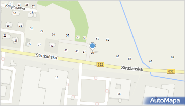 Stanisławów Pierwszy, Strużańska, 49, mapa Stanisławów Pierwszy