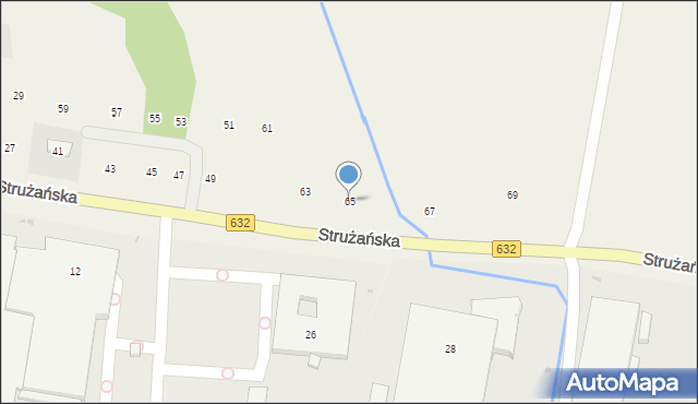 Stanisławów Pierwszy, Strużańska, 65, mapa Stanisławów Pierwszy