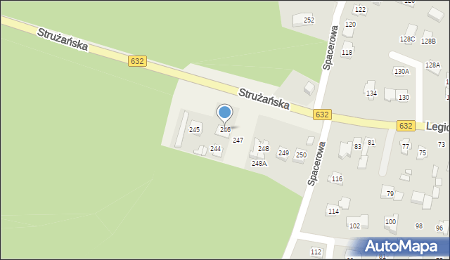 Stanisławów Pierwszy, Strużańska, 246, mapa Stanisławów Pierwszy