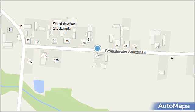 Stanisławów Studziński, Stanisławów Studziński, 27, mapa Stanisławów Studziński