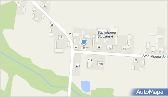 Stanisławów Studziński, Stanisławów Studziński, 32, mapa Stanisławów Studziński