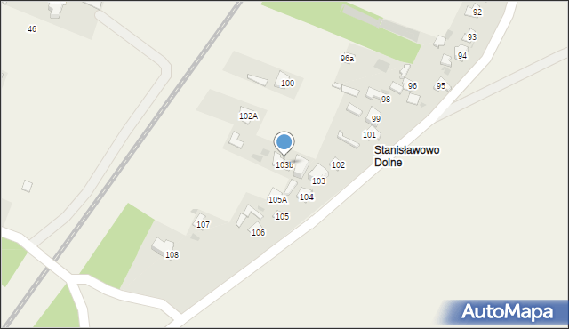 Stanisławowo, Stanisławowo, 103b, mapa Stanisławowo