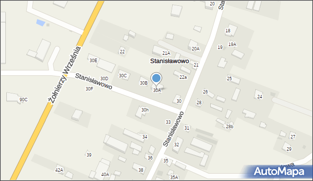 Stanisławowo, Stanisławowo, 30A, mapa Stanisławowo