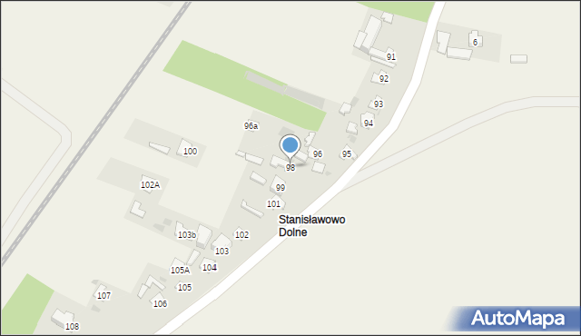 Stanisławowo, Stanisławowo, 98, mapa Stanisławowo